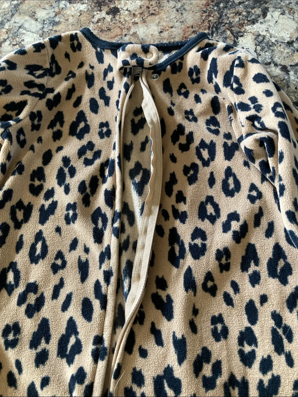 Carter's Leopard-Print Footed One-Piece in Tan and Black